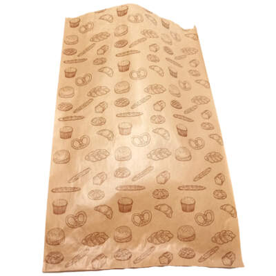 Bolsa papel Kraft de 18+7X31 Impresión panadería. (1.000u.)
