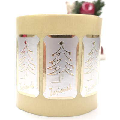 Etiqueta Adhesiva Navidad "Zorionak" Euskera, Plata (500u.)