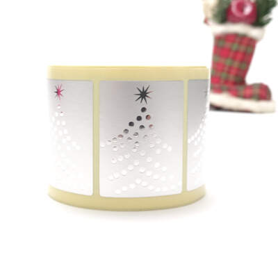 Etiqueta adhesiva Arbre de Nadal Plata. (500u.)