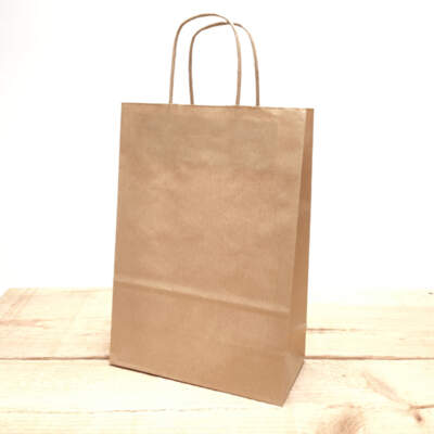 Bossa paper Kraft Verjurat nansa arrissada de 18+8X24 Color Natural (50u.)