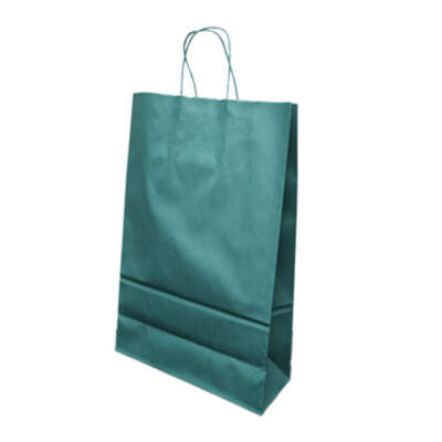 Bossa paper cel·lulosa blanca nansa arrissada de 24+12X31 Color Verd Fosc (50u.)