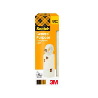 Caixa 8 Rotllos Cinta adhesiva  Scotch de 33X19
